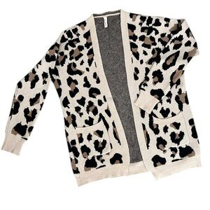 Wishlist Animal Print Open Cardigan NWOT